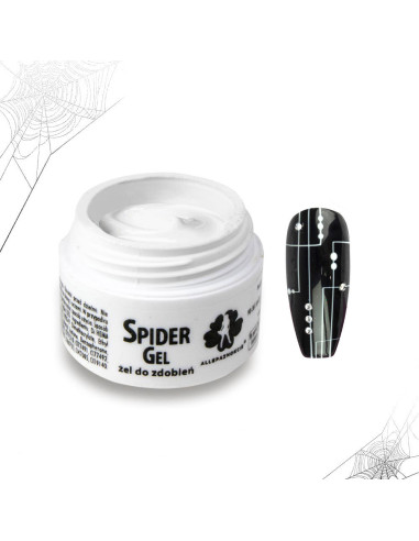 Decoration gel for nails Spider gel white 3ml