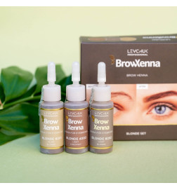 Antakių dažai Brow henna rinkinys blondinėms 3x10ml