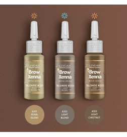 Antakių dažai Brow henna rinkinys blondinėms 3x10ml