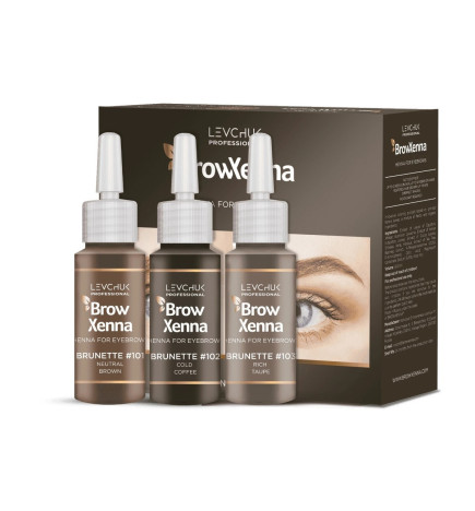 Antakių dažai Brow henna rinkinys brunetėms 3x10ml