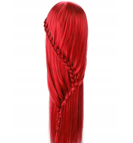 Manekeno galva kirpėjams IZA RED 90CM ilgio plaukais