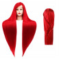 Manekeno galva kirpėjams IZA RED 90CM ilgio plaukais