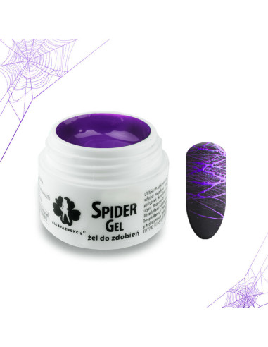 Decoration gel for nails Spider gel purple 3ml