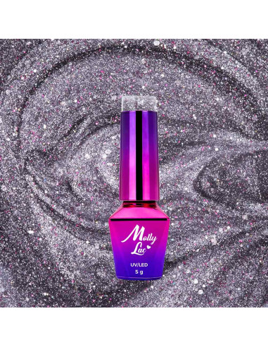 Hybrid nail polish MollyLac Foxy Eyes Multicolor Chrome 5g Nr 558