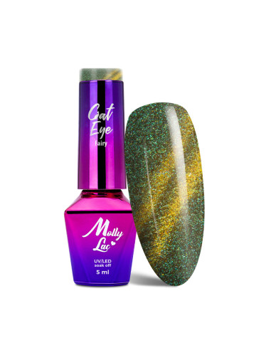 Hybrid nail polish MollyLac Cat Eye Fairy Balance 5ml Nr 162