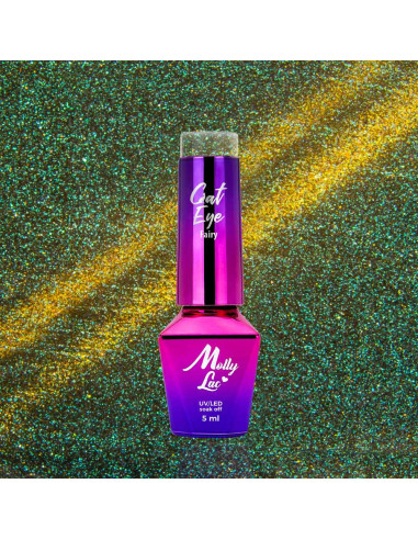 Hybrid nail polish MollyLac Cat Eye Fairy Balance 5ml Nr 162