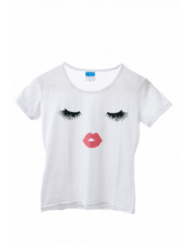 T-shirt with eyelash logo
