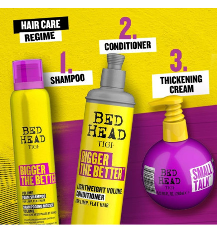 TIGI Bed Head plaukų apimtį didinantis šampūnas-putos Bigger The Better 200 ml