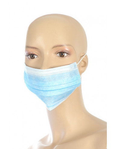 Disposable face mask - blue 1pcs.