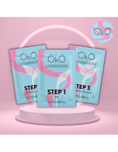 OKO 1-2-3 eyelash and eyebrow lamination gel set
