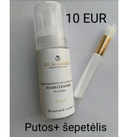 Blakstienų putos Muse lashes + blakstienų plovimo šepetėlis