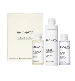 ENCANTO Ultimate Blonde keratino rinkinys plaukų tiesinimui