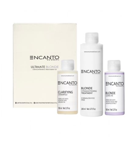 ENCANTO Ultimate Blonde keratino rinkinys plaukų tiesinimui