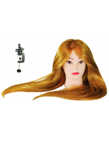 Hairdresser training mannequin head Blanka 70cm blond 60% natural hair