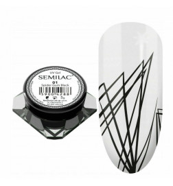 Semilac UV gelis nagų dailei Spider Gum 5 g Juoda/Black