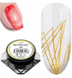 Semilac UV gelis nagų dailei Spider Gum 5 g GOLD/AUKSO