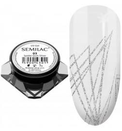 Semilac UV gelis nagų dailei Spider Gum 5 g SIDABRO/SILVER