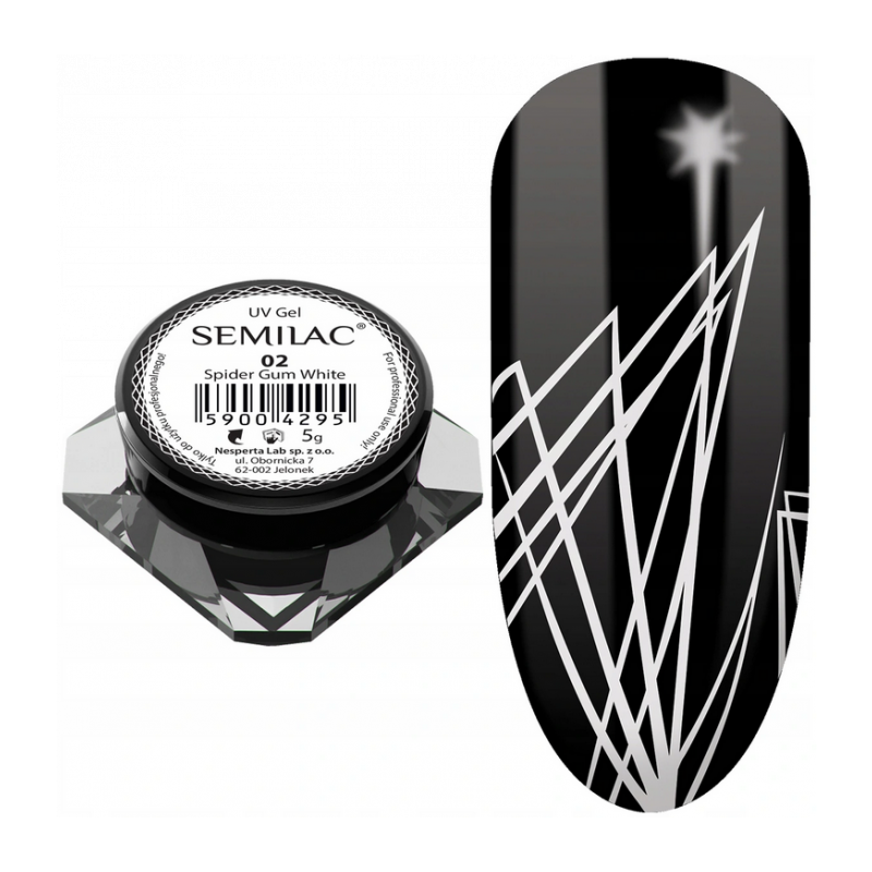 Semilac UV gelis nagų dailei Spider Gum 5 g BALTA/ WHITE