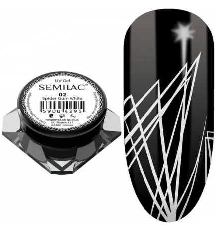 Semilac UV gelis nagų dailei Spider Gum 5 g BALTA/ WHITE