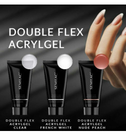 Semilac Akrilo gelis priauginimui Double Flex Acrylgel 60 g CLEAR/SKAIDRUS