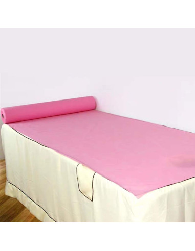Vienkartinė paklodė rulone 60cm x 50m rožinė
