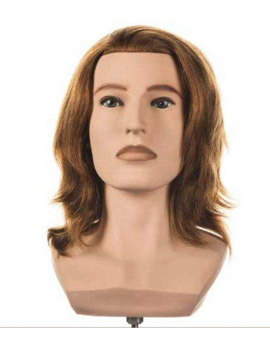 Mannequin head for hairdresser L'IMAGE Michael with natural hair