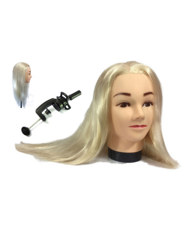 Mannequin head for hairdresser ANETA BLOND 55CM