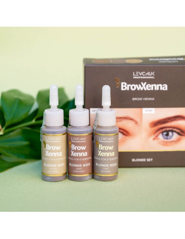 Eyebrow dye Brow henna set for blond 3x10ml