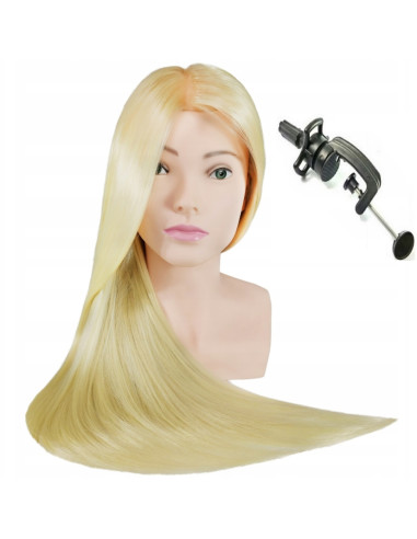 Mannequin head for hairdressers ULA BLOND 80CM with shoulder