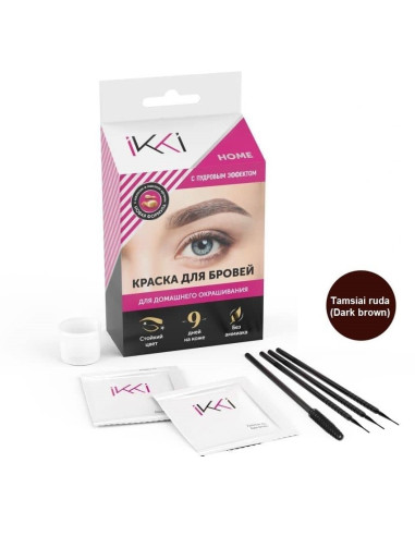 Home eyebrow dye kit IKKI dark brown