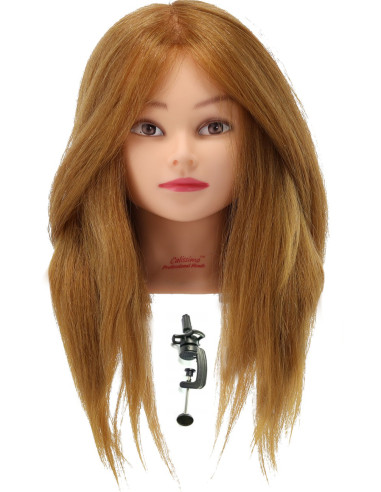 Mannequin head for hairdressers ELA GINGER 40cm with natural hair