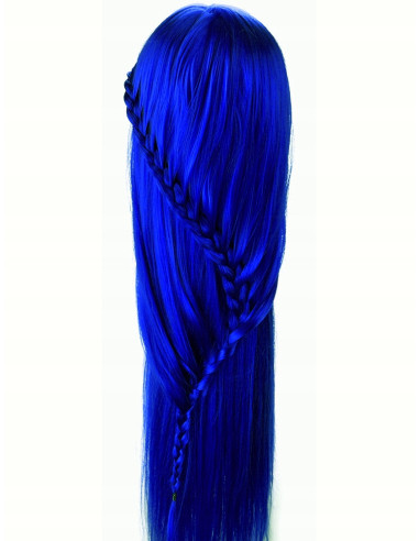Mannequin head for hairdressers Iza blue 60cm