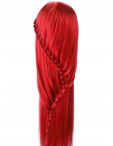 Mannequin head for hairdressers Iza red 80cm