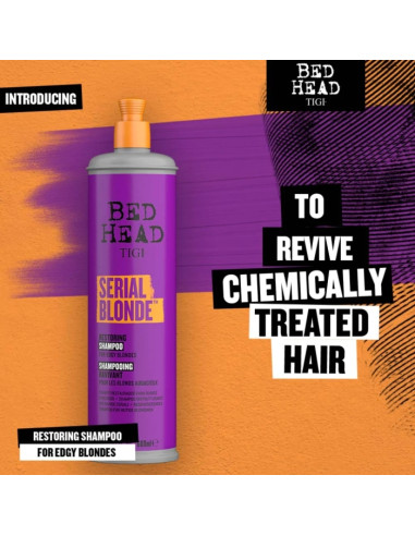 TIGI
Bed Head šampūnas šviesiems plaukams Serial Blonde Restoring Shampoo 400 ml