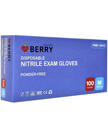 Berry disposable nitrile gloves without powder 100 pcs. blue