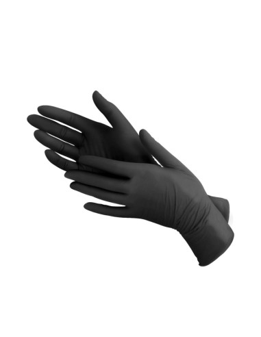 KID-MAN Disposable nitrile gloves without powder 100 pcs. black M size