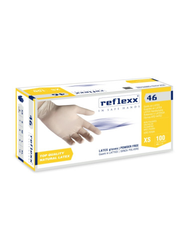 REFLEXX Disposable latex gloves R46 100 pcs. white XS size