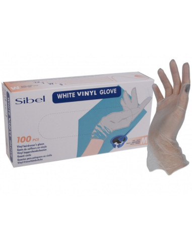 SIBEL
Disposable vinyl gloves 100 pcs. M