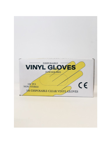 Nesterilios vienkartinės vinilo pirštinės be pudros 100 vnt. XL