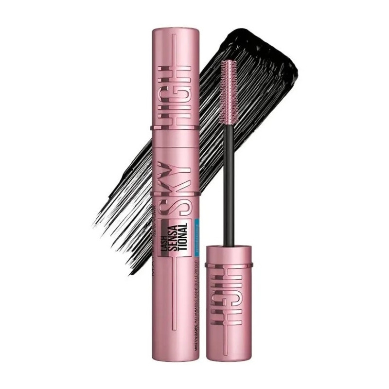 MAYBELLINE Atsparus vandeniui blakstienų tušas Lash Sensational Sky High Waterproof Very Black 7.2 ml