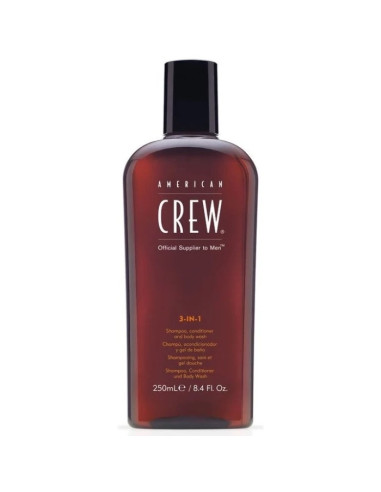 American Crew
Shampoo, conditioner and body wash for men 3in1 250 ml
