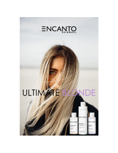 ENCANTO Ultimate Blonde keratino rinkinys plaukų tiesinimui
