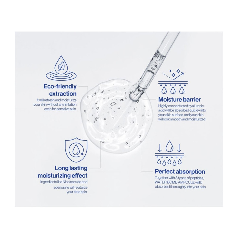 LAENITA Drėkinantis veido serumas su hialuronu Water Bomb Ampoule 50 ml LAENITA Drėkinantis veido serumas su hialuronu Water Bomb Ampoule 50 ml