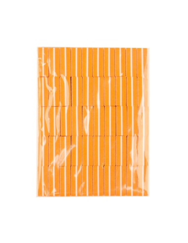 Mini nail file-block 100/180 ORANGE 50 pcs.