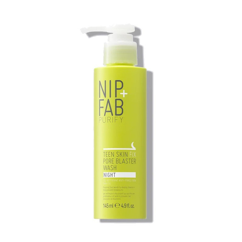 NIP+FAB Naktinis veido prausiklis Teen Skin Fix Pore Blaster Wash 145 ml