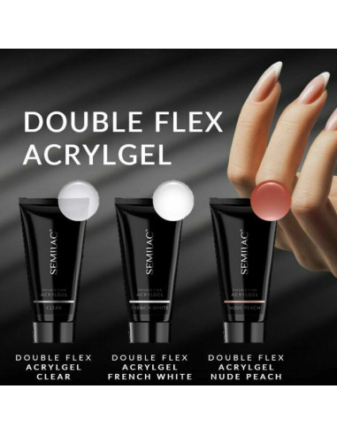 Semilac Acrylic gel for extensions Double Flex 60 g CLEAR