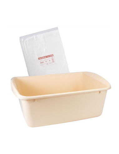 SNB plastic pedicure tub beige color with 20 disposable bags