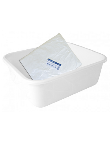 SNB plastic pedicure tub white color with 20 disposable bags