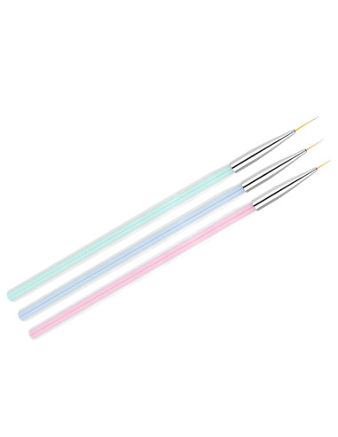 Nail art brush set 3 pcs.