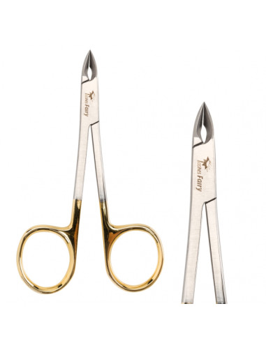 LF cuticle nippers with golden handles 10 cm